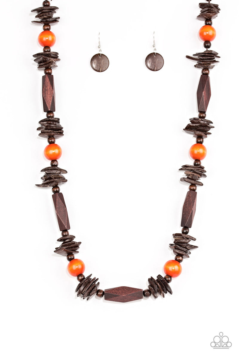 Cozumel Coast - Orange Necklace - Paparazzi Accessories