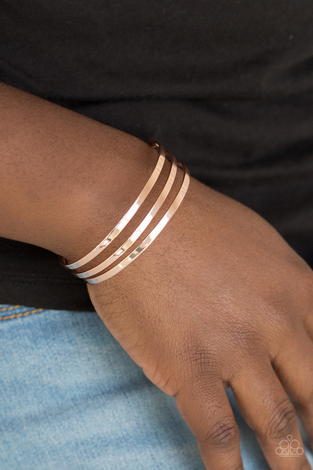 Street Sleek - Rose Gold Bracelet - Paparazzi Accessories