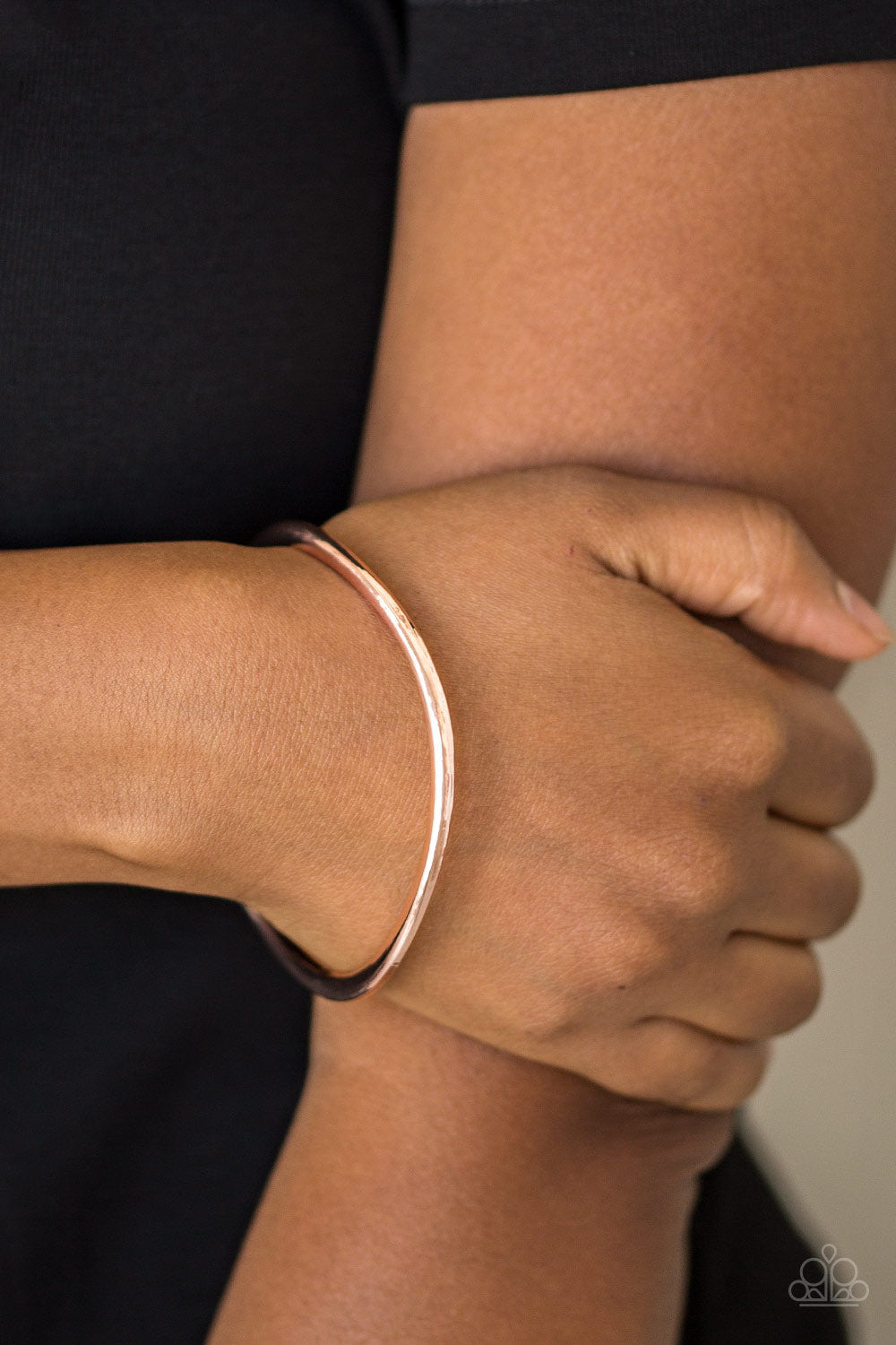 Awesomely Asymmetrical - Rose Gold Bracelet - Paparazzi Accessories