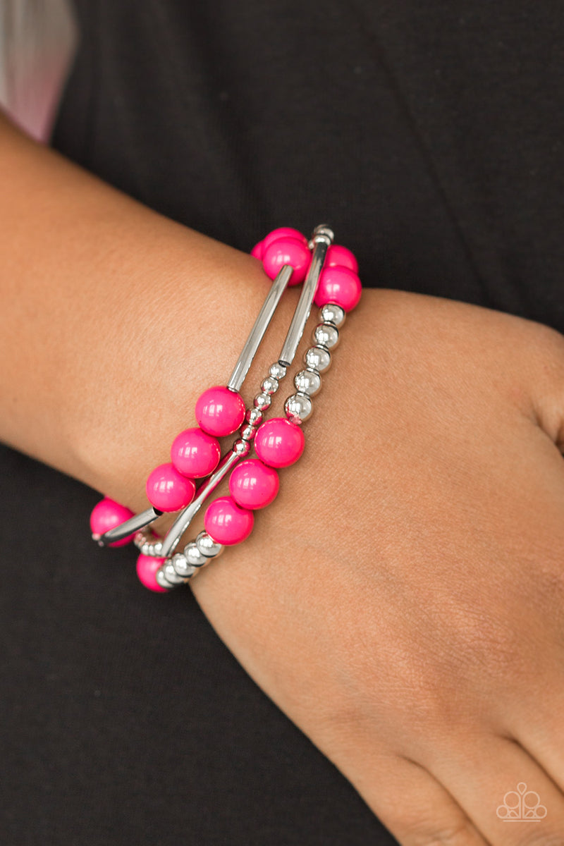 New Adventures - Pink Bracelet - Paparazzi Accessories