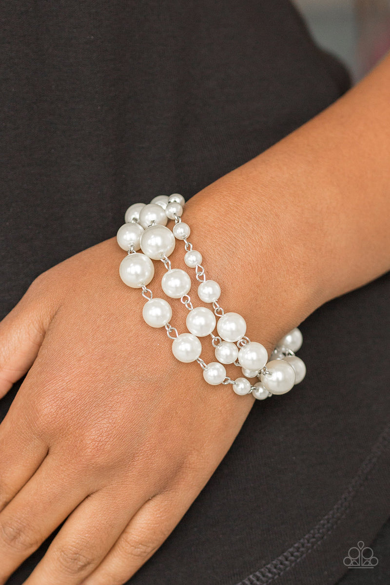 Until The End Of TIMELESS - White Bracelet - Paparazzi Accessories