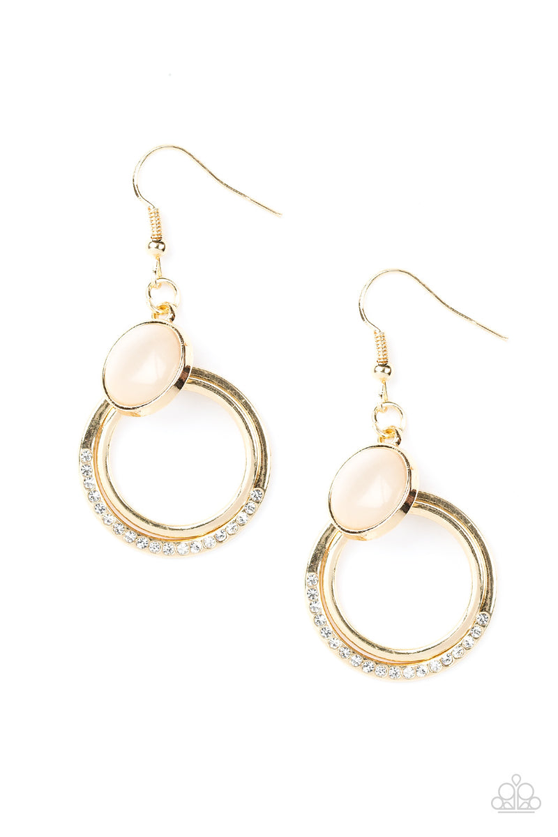 Dreamily Dreamland - Gold Earrings - Paparazzi Accessories