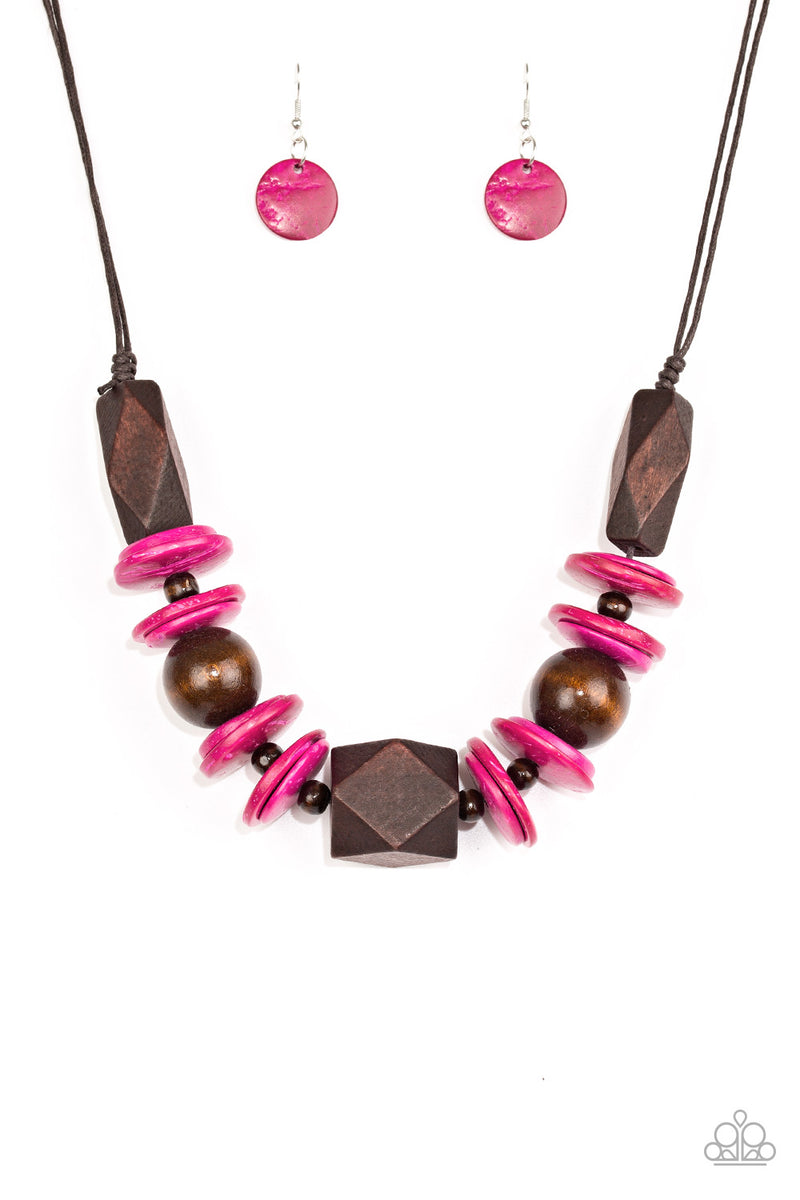 Pacific Paradise - Pink Necklace - Paparazzi Accessories