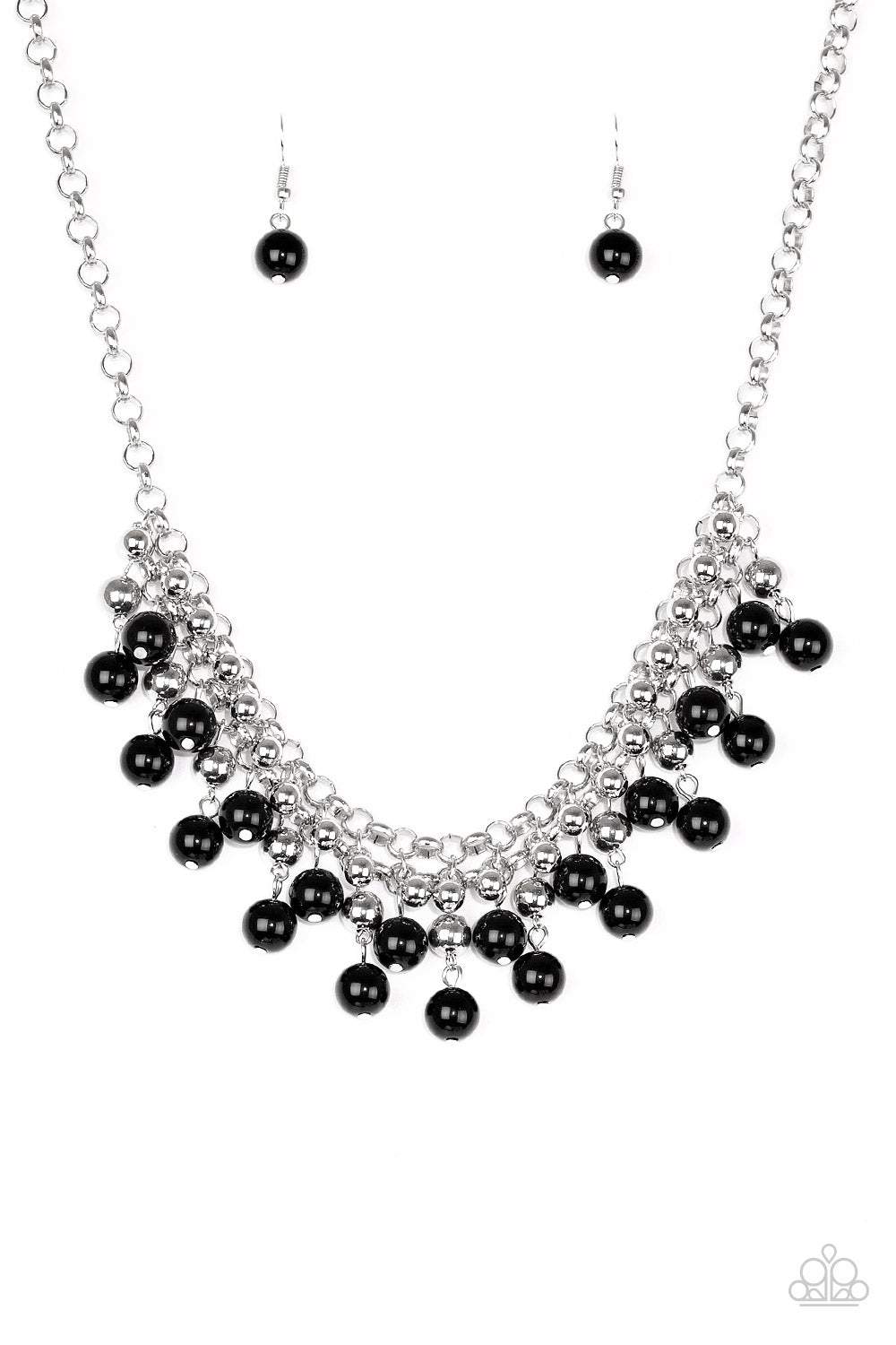 All In Favor-Black Necklace-Paparazzi Accessories