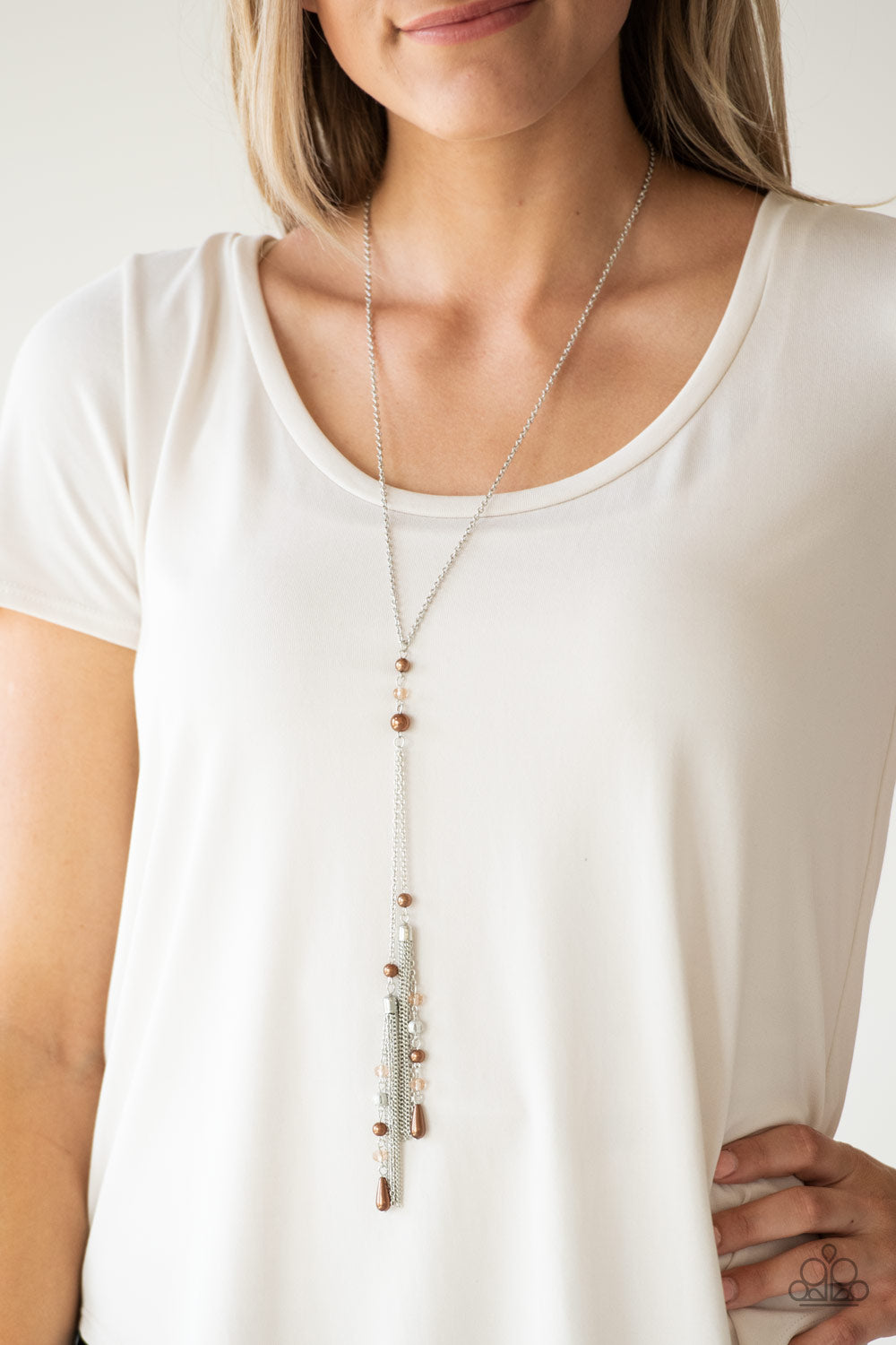 Timeless Tassels - Brown Necklace - Paparazzi Accessories