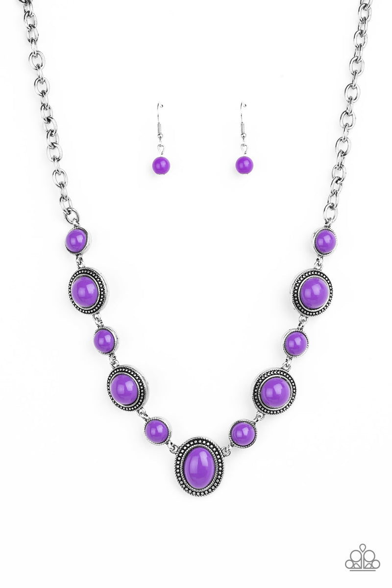Voyager Vibes - Purple Necklace - Paparazzi Accessories