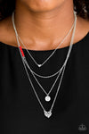 Gypsy Heart - Red Necklace - Paparazzi Accessories