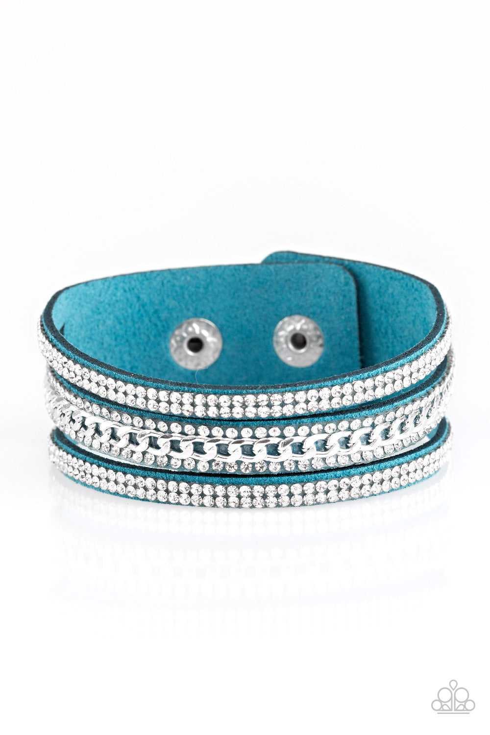 five-dollar-jewelry-rollin-in-rhinestones-blue-bracelet-paparazzi-accessories