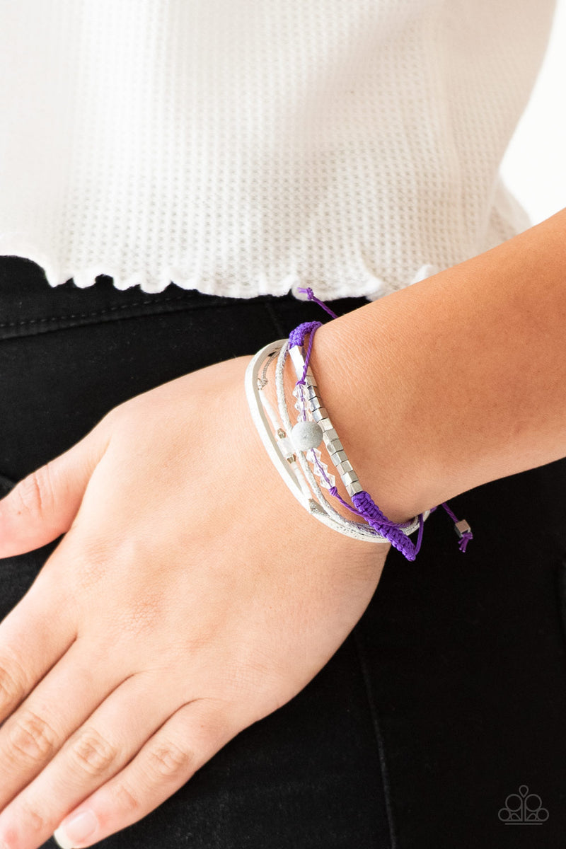 Take A SPACEWALK - Purple Bracelet - Paparazzi Accessories