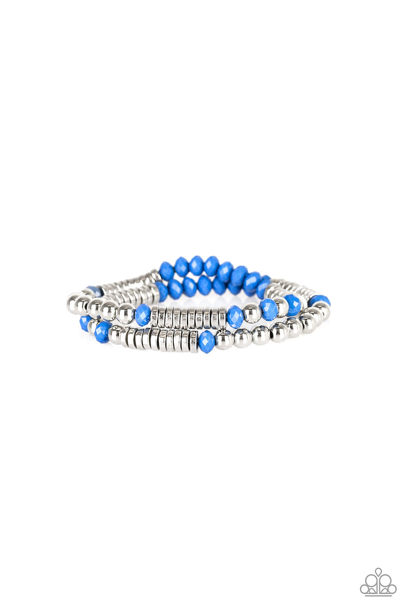 Downright Dressy - Blue Bracelet - Paparazzi Accessories