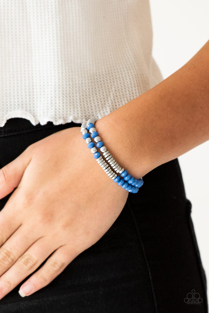 Downright Dressy - Blue Bracelet - Paparazzi Accessories