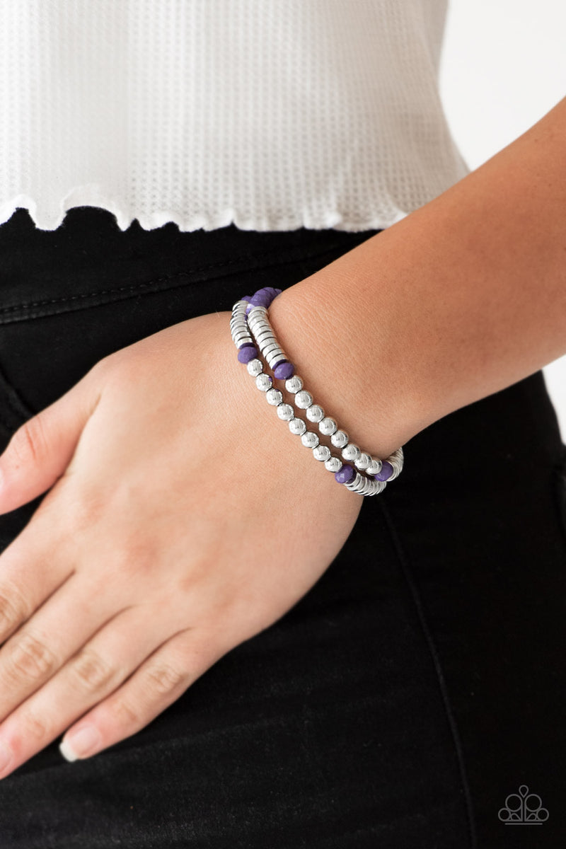 Downright Dressy - Purple Bracelet - Paparazzi Accessories