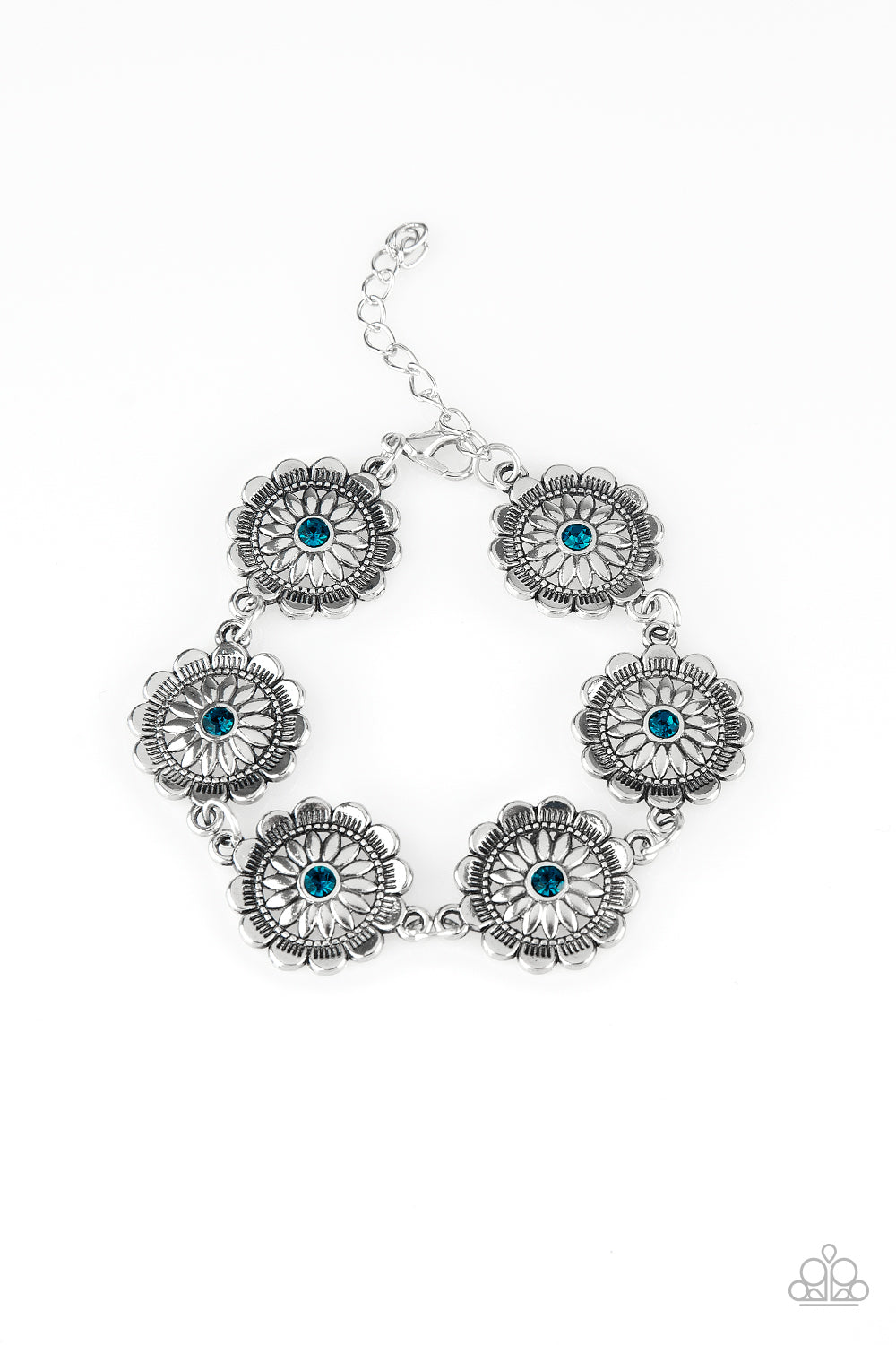 five-dollar-jewelry-funky-flower-child-blue-bracelet-paparazzi-accessories