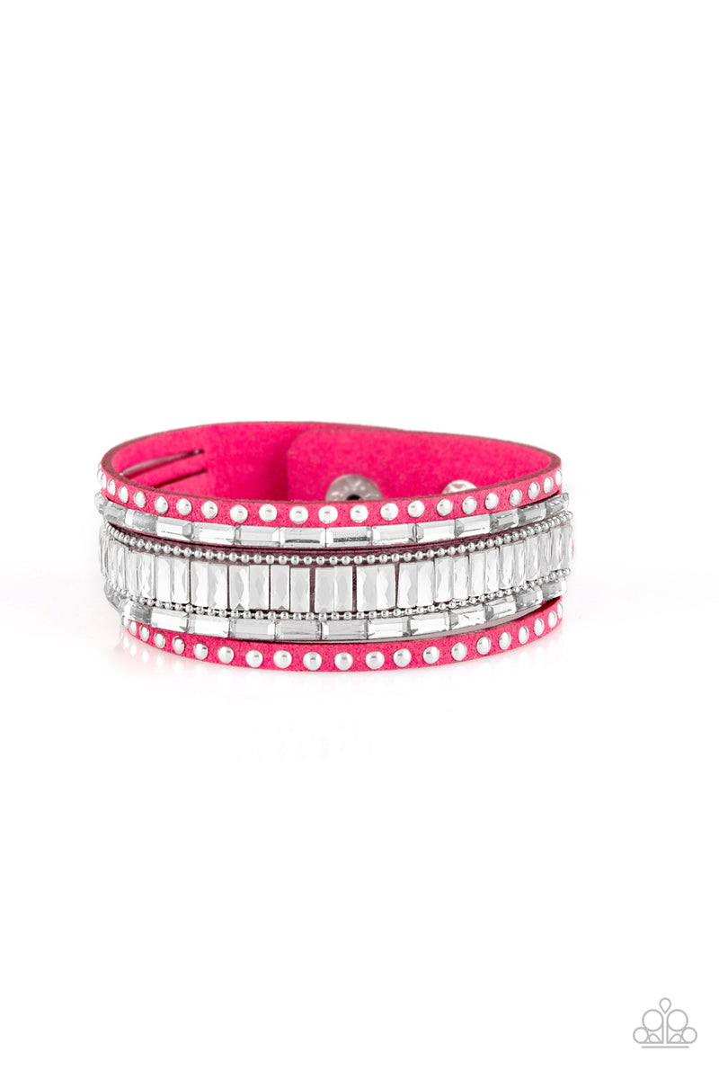 five-dollar-jewelry-rock-star-rocker-pink-bracelet-paparazzi-accessories