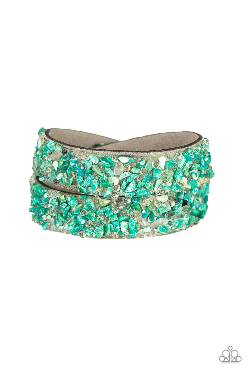 CRUSH To Conclusions - Green Bracelet - Paparazzi Accessories