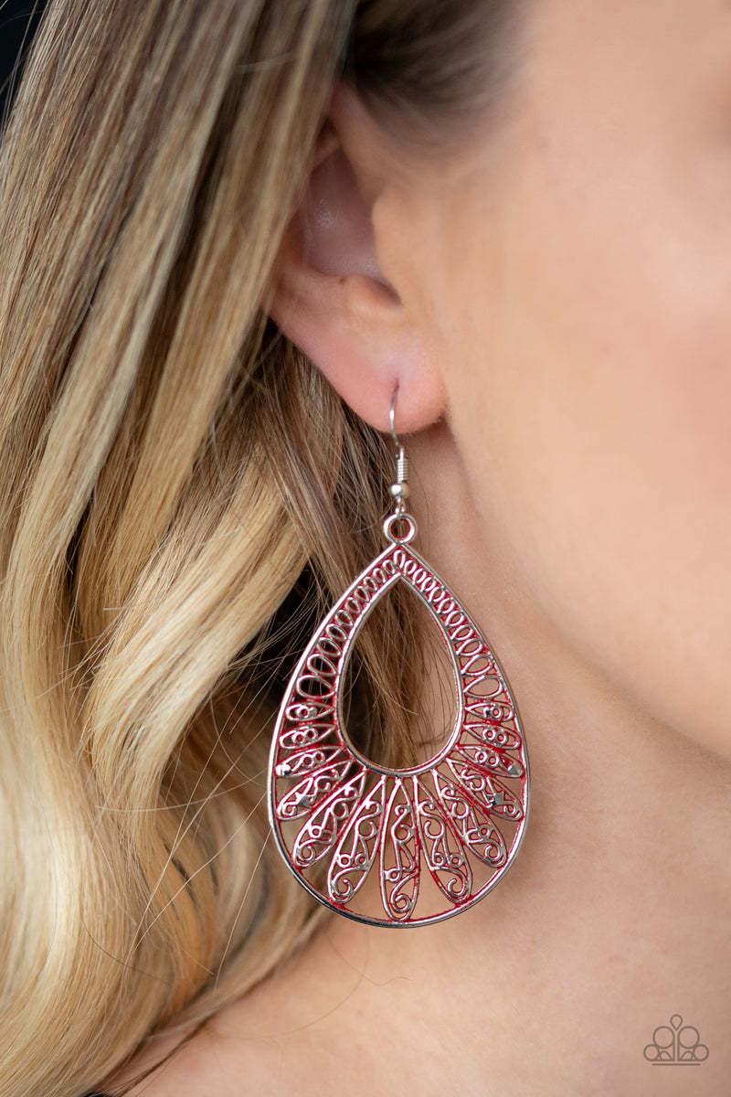 Flamingo Flamenco - Red Earrings - Paparazzi Accessories