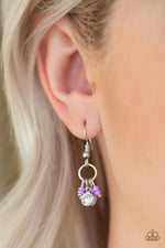 Twinkling Trinkets - Purple Earrings - Paparazzi Accessories
