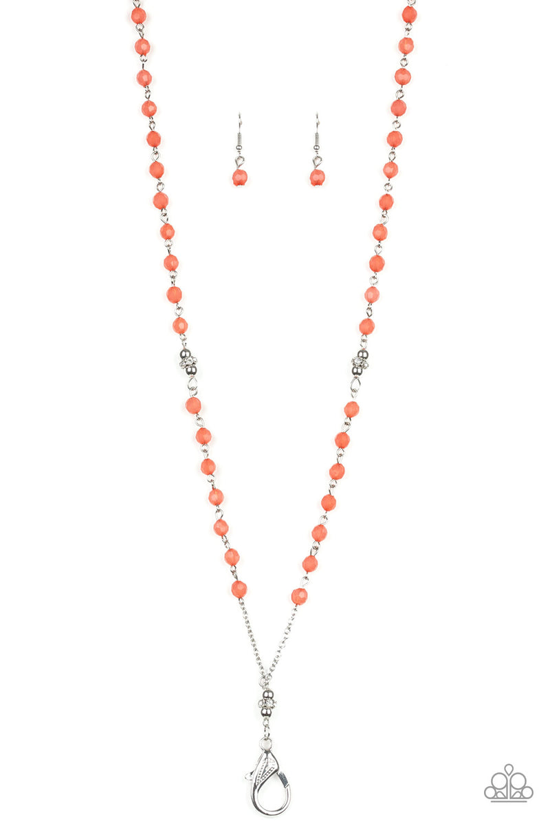five-dollar-jewelry-tassel-takeover-orange-lanyard-lanyard-paparazzi-accessories