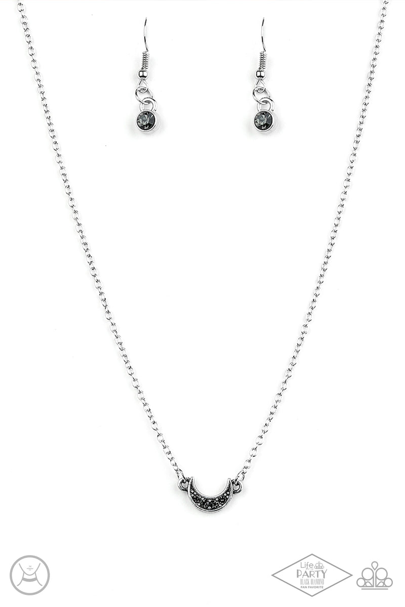Promise The Moon - Silver Necklace - Paparazzi Accessories