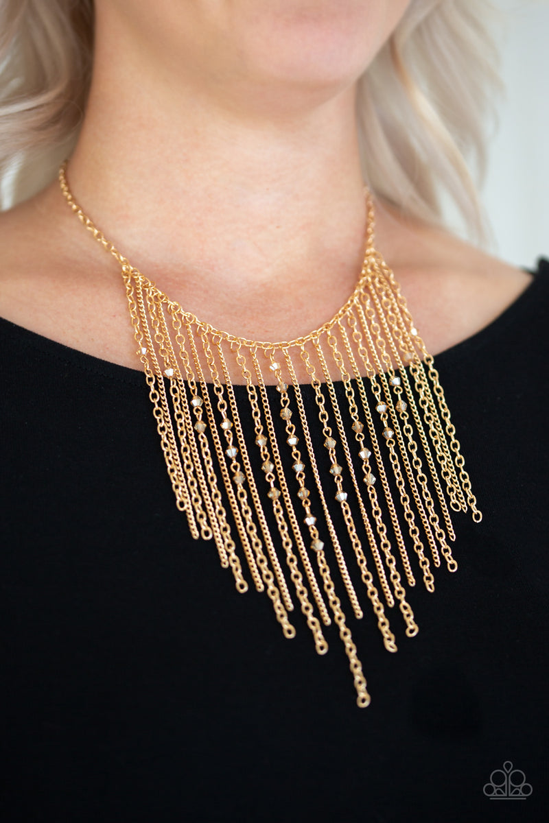 First Class Fringe - Gold Necklace - Paparazzi Accessories