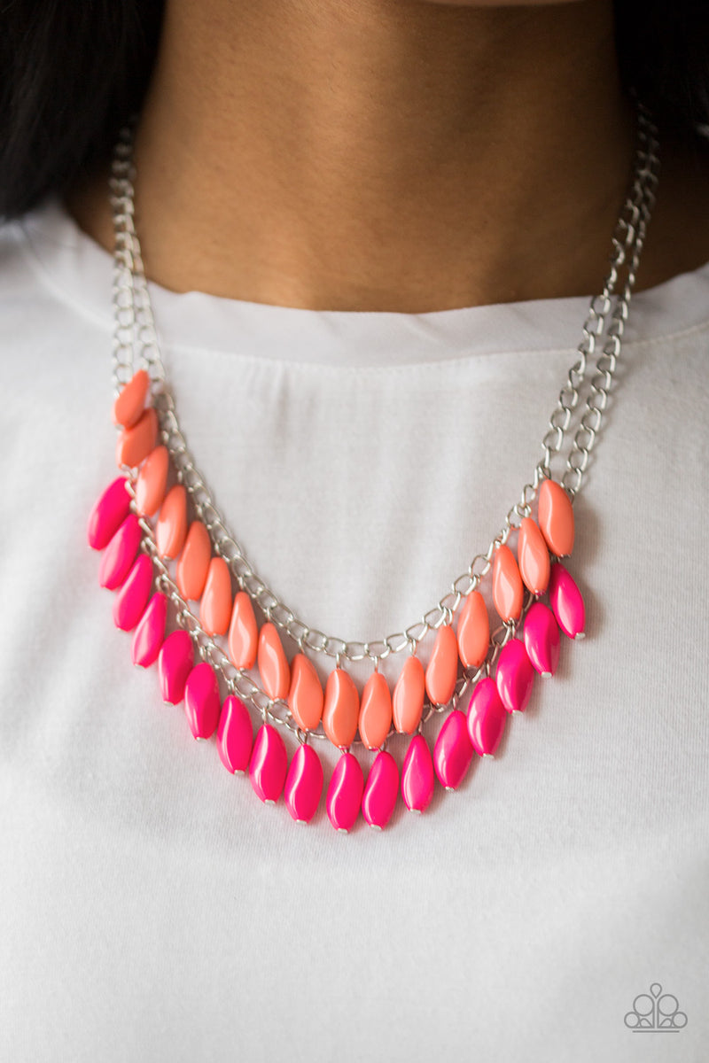 Beaded Boardwalk - Pink Necklace - Paparazzi Accessories