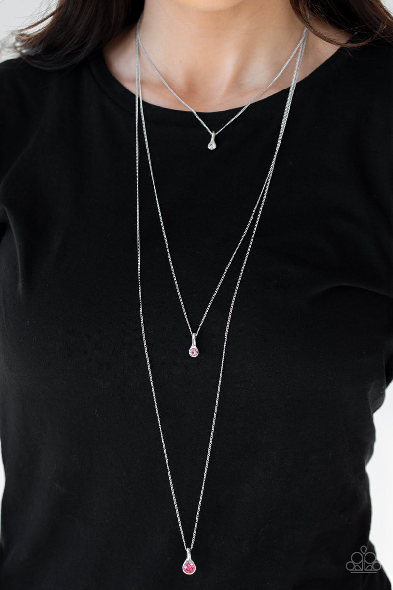 Crystal Chic - Pink Necklace - Paparazzi Accessories