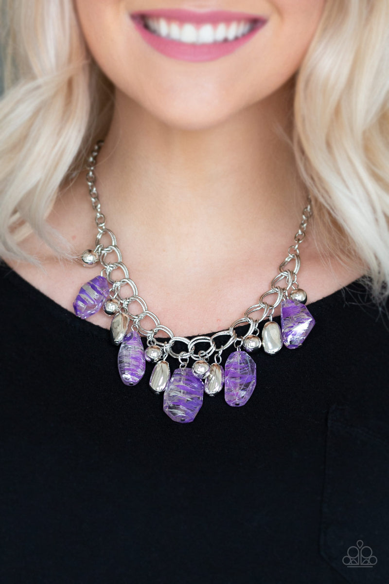 Chroma Drama - Purple Necklace - Paparazzi Accessories