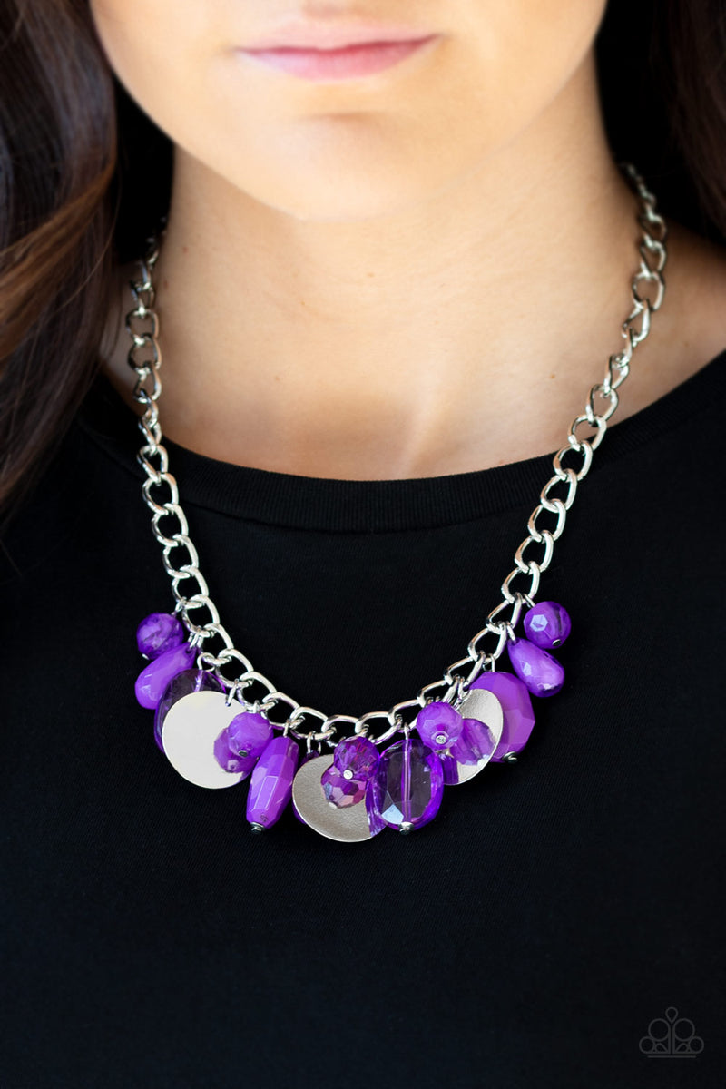 Treasure Shore - Purple Necklace - Paparazzi Accessories
