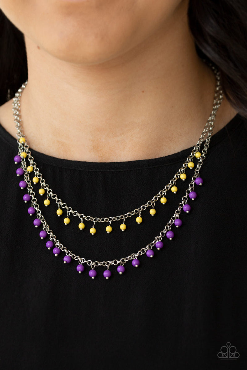 Dainty Distraction - Purple Necklace - Paparazzi Accessories