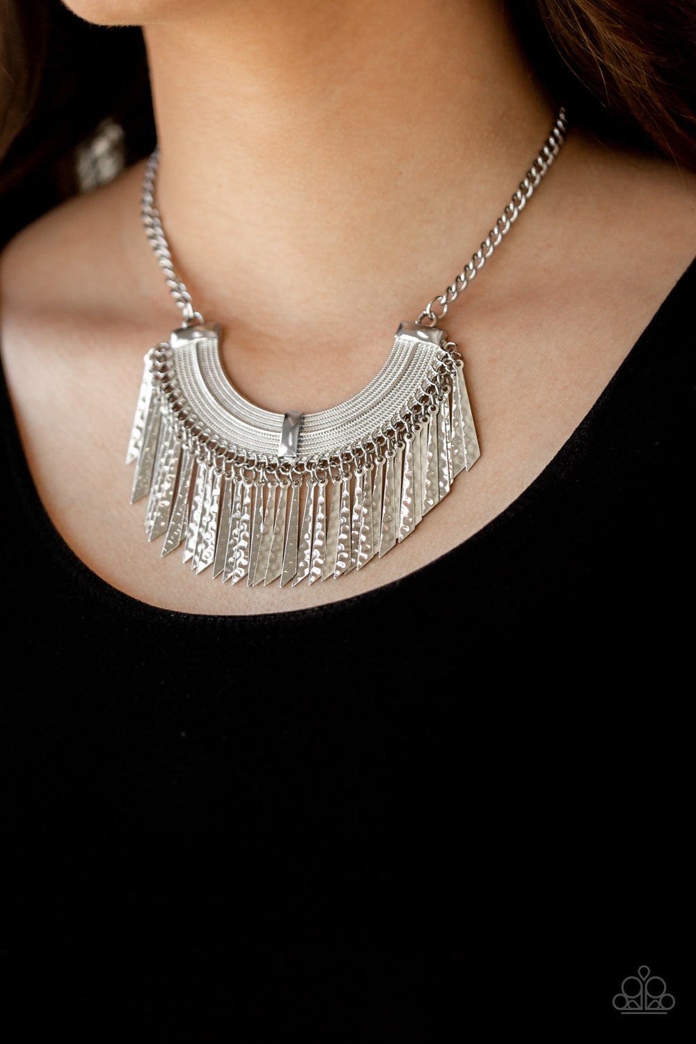 Impressively Incan - Silver Necklace - Paparazzi Accessories