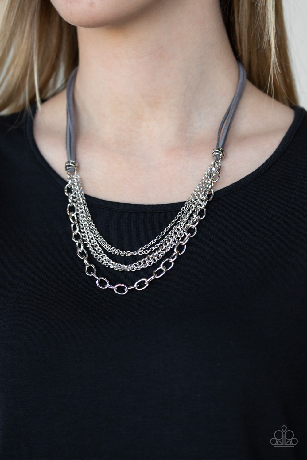 Free Roamer - Silver Necklace - Paparazzi Accessories