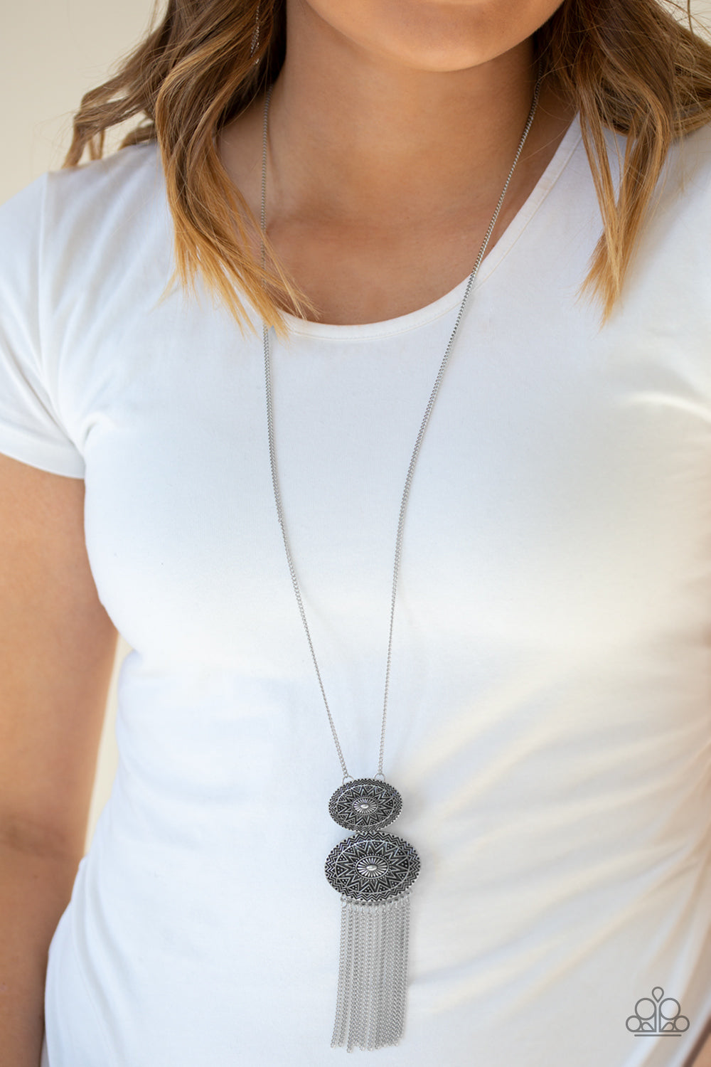 Sun Goddess - Silver Necklace - Paparazzi Accessories
