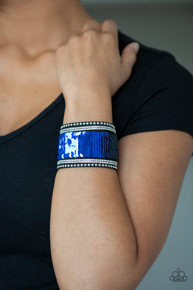 MERMAIDS Have More Fun - Blue Bracelet - Paparazzi Accessories