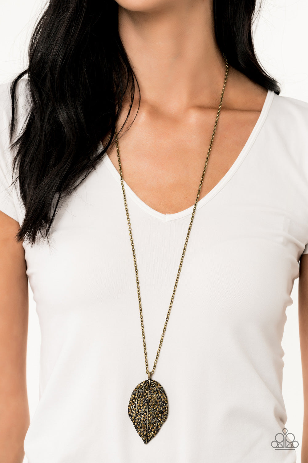 Natural Re-LEAF - Brass Necklace - Paparazzi Accessories