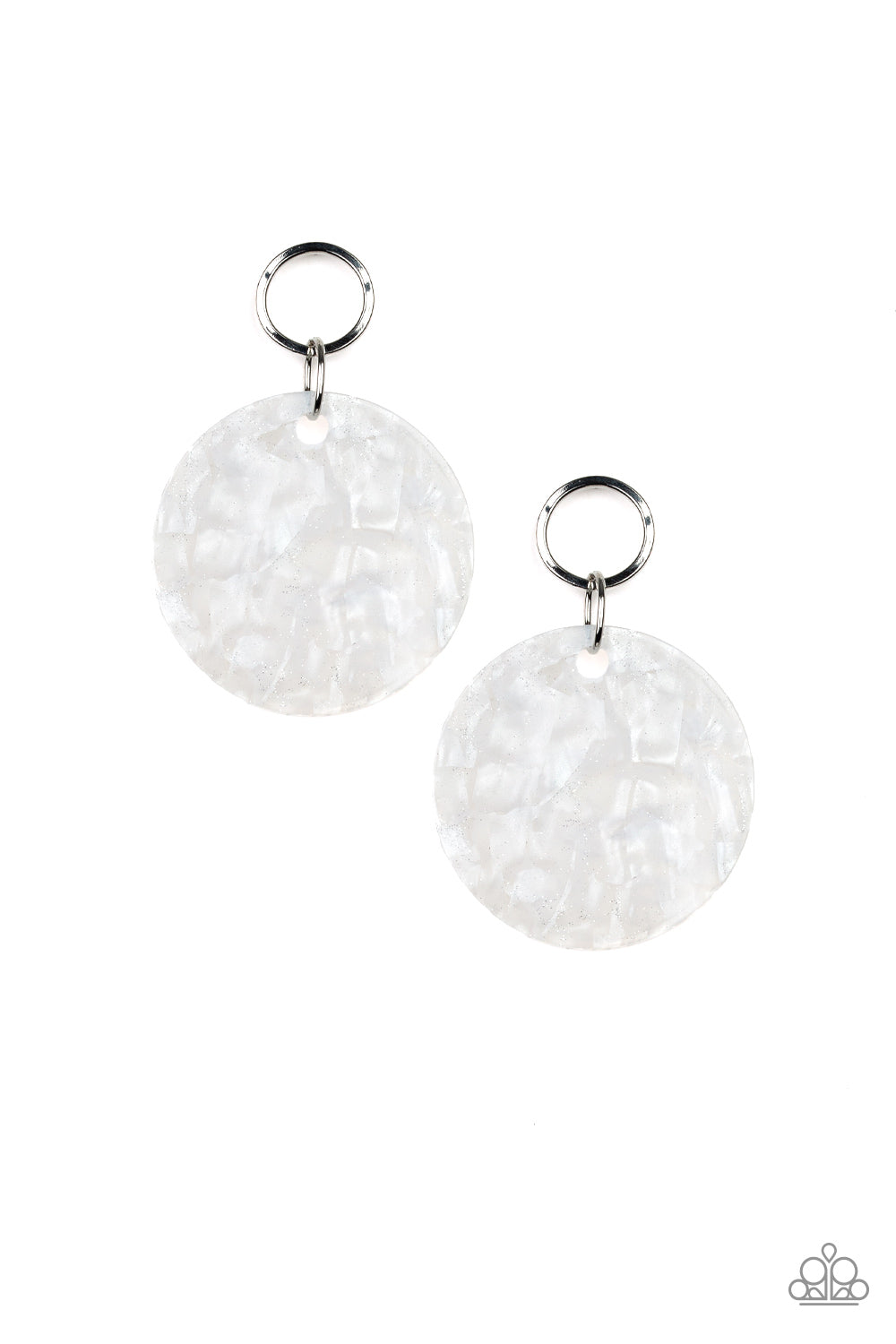 five-dollar-jewelry-beach-bliss-white-post earrings-paparazzi-accessories