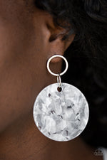 Beach Bliss - White Post Earrings - Paparazzi Accessories