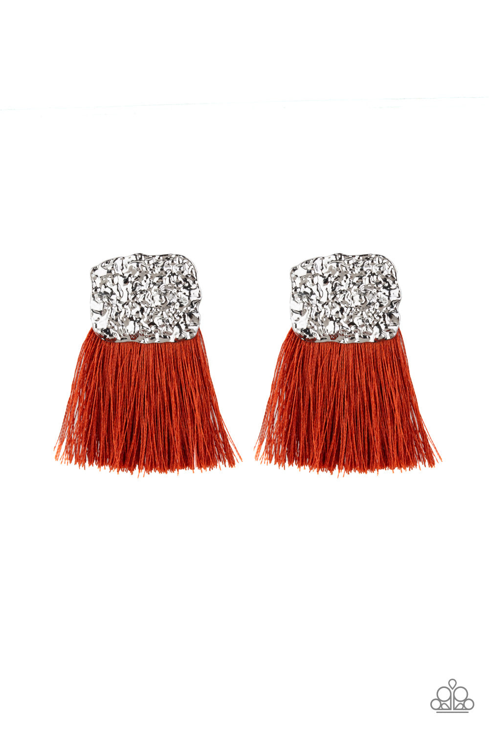 five-dollar-jewelry-plume-bloom-orange-post earrings-paparazzi-accessories