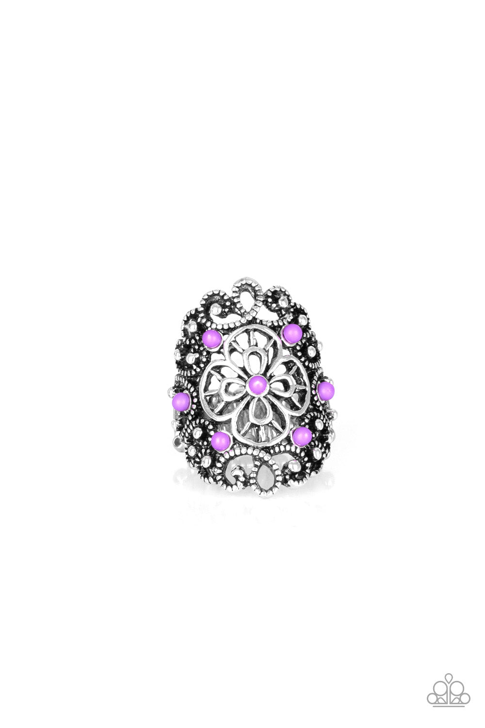 five-dollar-jewelry-floral-fancies-purple-ring-paparazzi-accessories