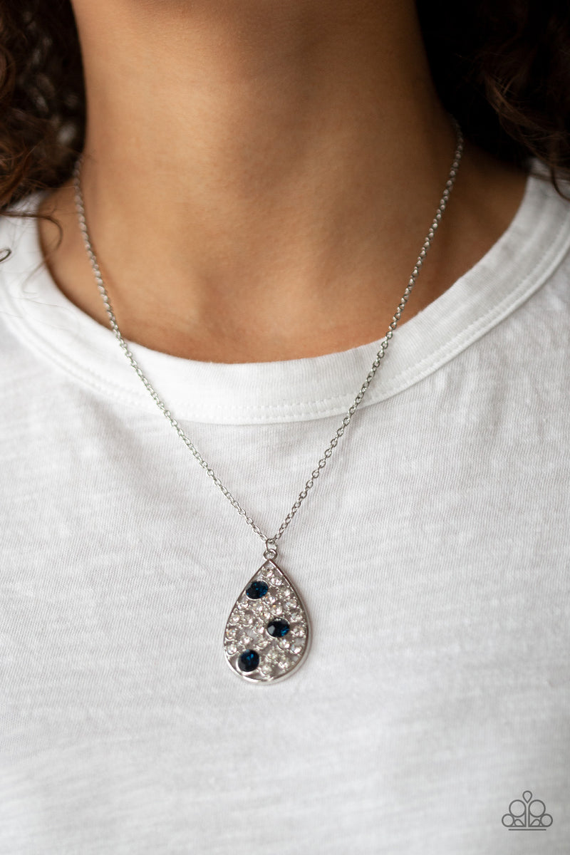Sparkle All The Way - Blue Necklace - Paparazzi Accessories