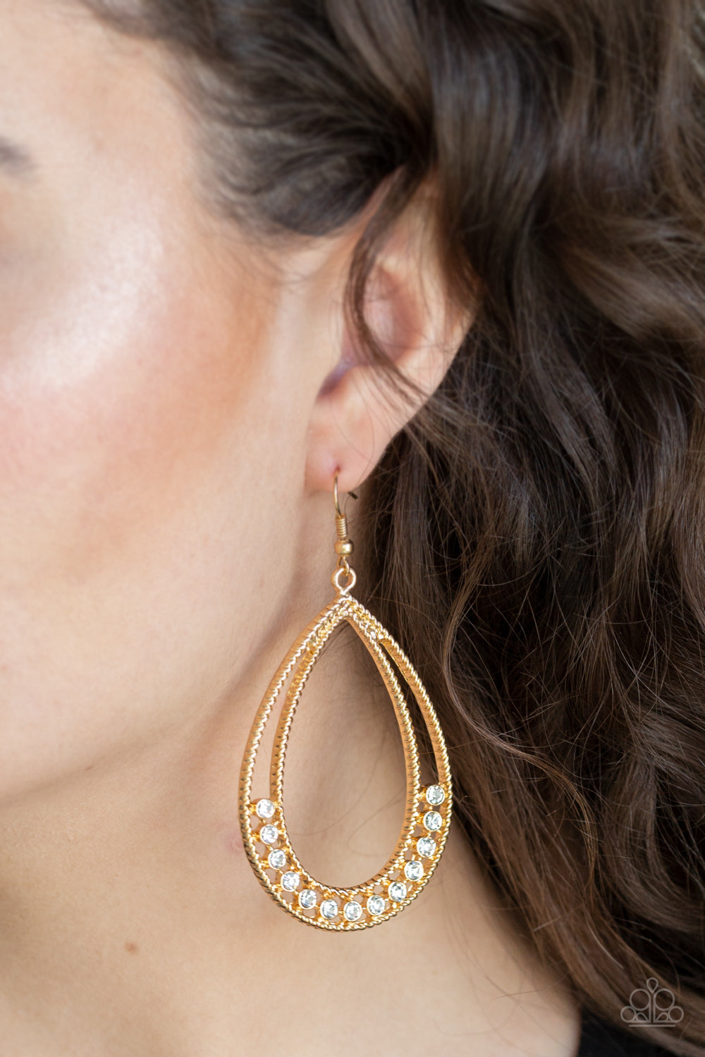 Glitz Fit - Gold Earrings - Paparazzi Accessories