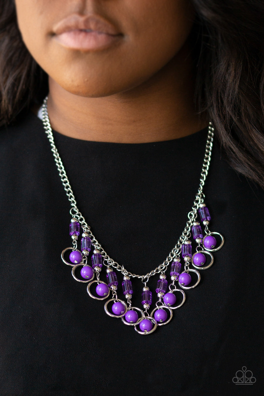 Cool Cascade - Purple Necklace - Paparazzi Accessories