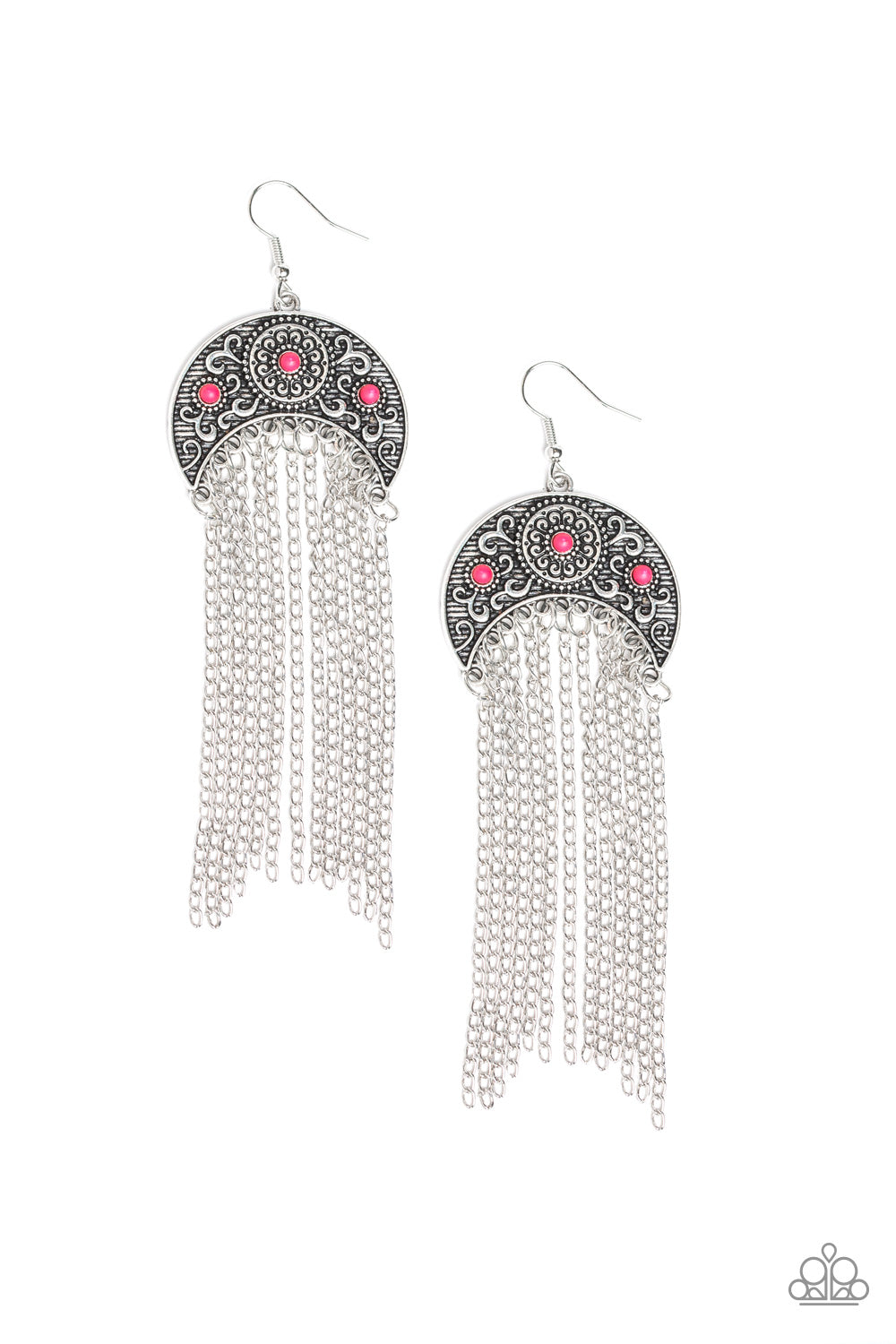 five-dollar-jewelry-lunar-melody-pink-earrings-paparazzi-accessories