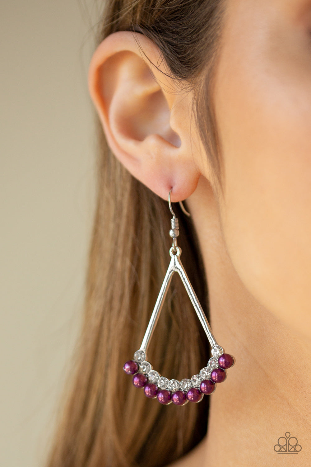 Top to Bottom - Purple Earrings - Paparazzi Accessories