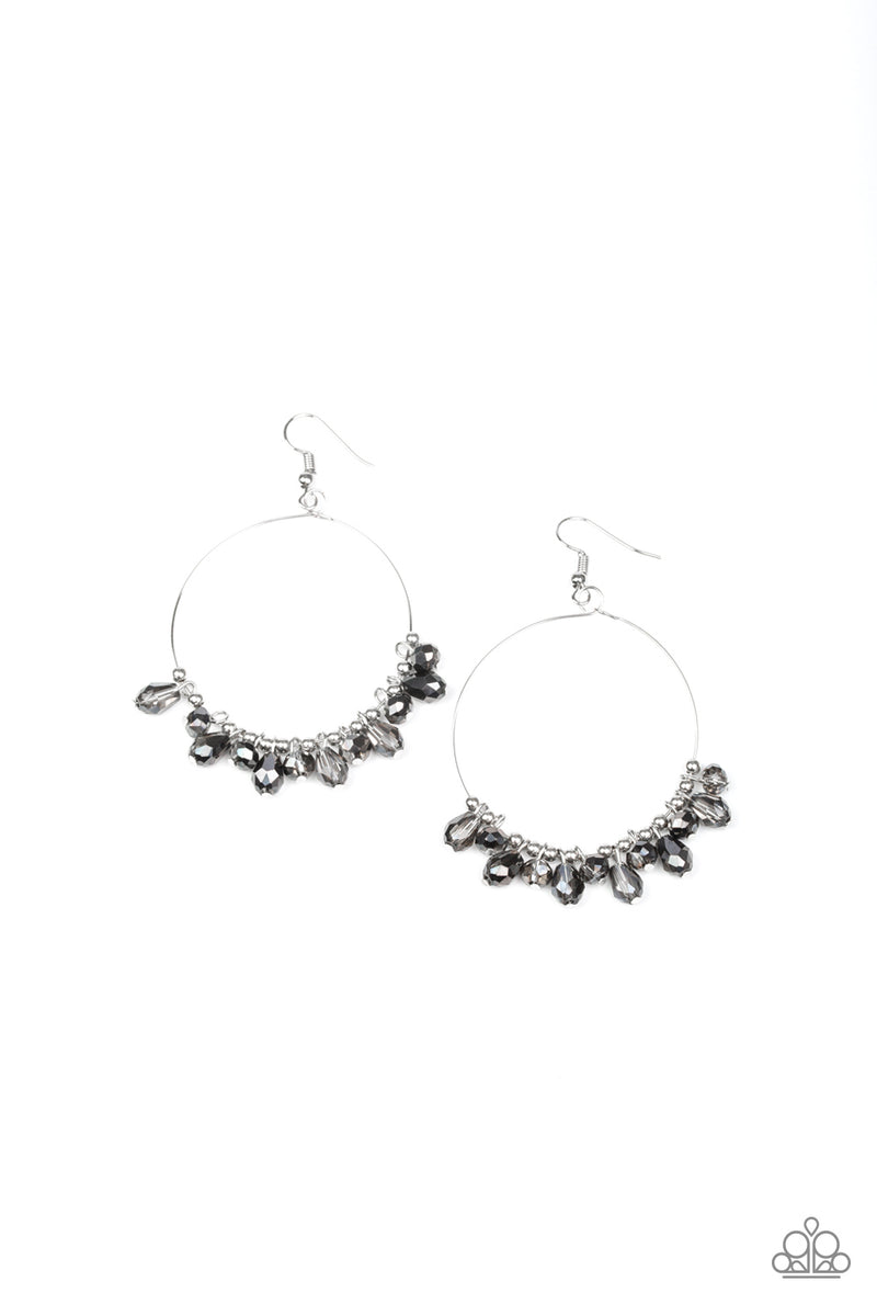 Crystal Collaboration - Silver Earrings - Paparazzi Accessories