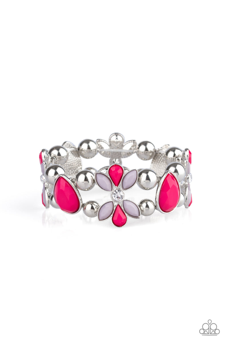Fabulously Flourishing - Pink Bracelet - Paparazzi Accessories