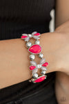 Fabulously Flourishing - Pink Bracelet - Paparazzi Accessories