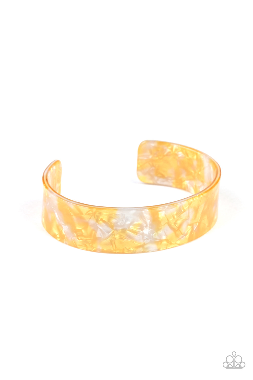 five-dollar-jewelry-glaze-daze-yellow-bracelet-paparazzi-accessories