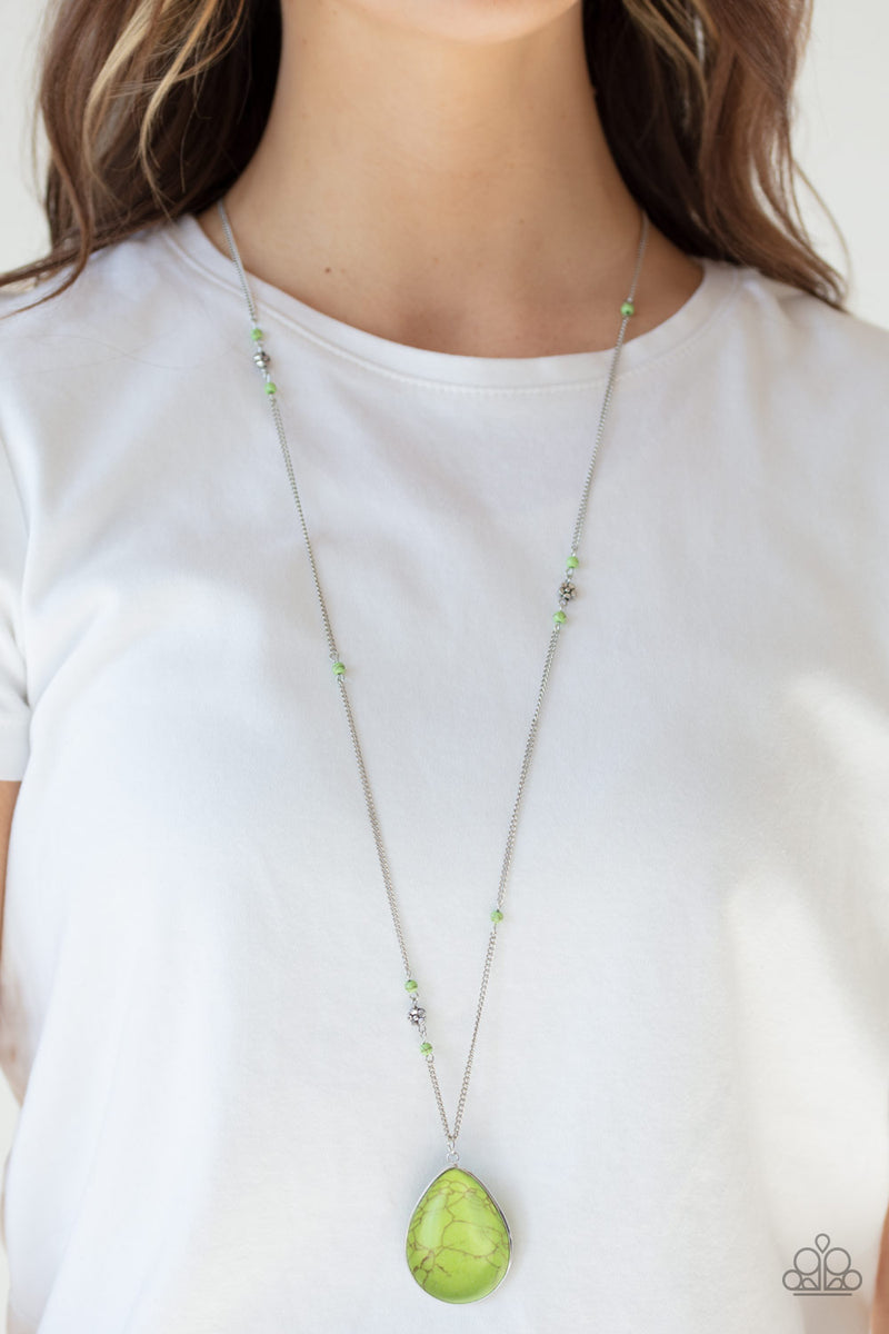 Desert Meadow - Green Necklace - Paparazzi Accessories