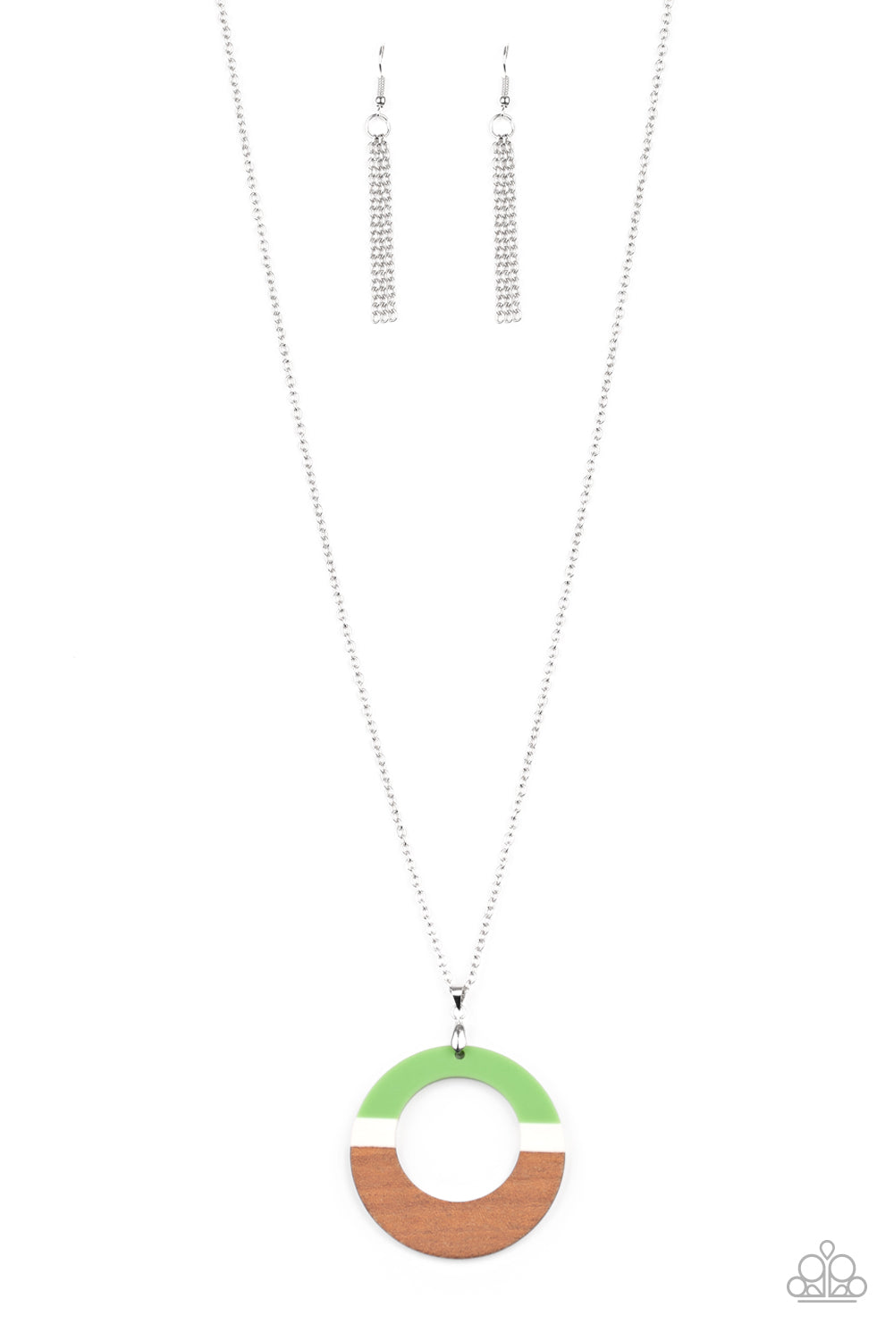 five-dollar-jewelry-sail-into-the-sunset-green-necklace-paparazzi-accessories