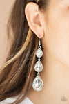 Metro Momentum - White Earrings - Paparazzi Accessories